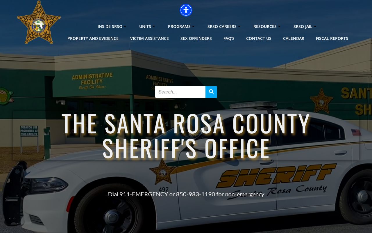 Santa Rosa County Sheriff official site with Jail View and records links